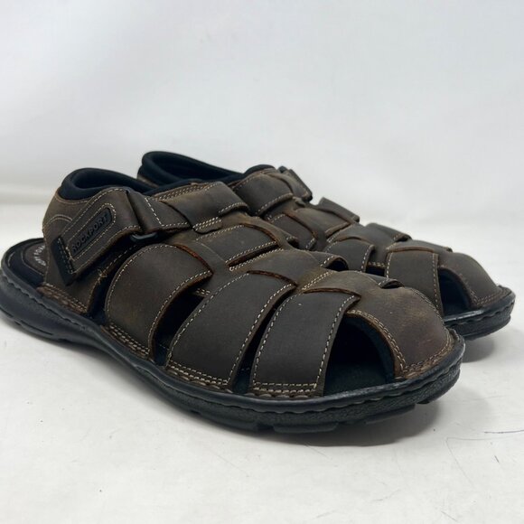 Rockport Men’s Brown Sandals Darwyn Fisherman Closed Toe Size 8.5 - Picture 2 of 8
